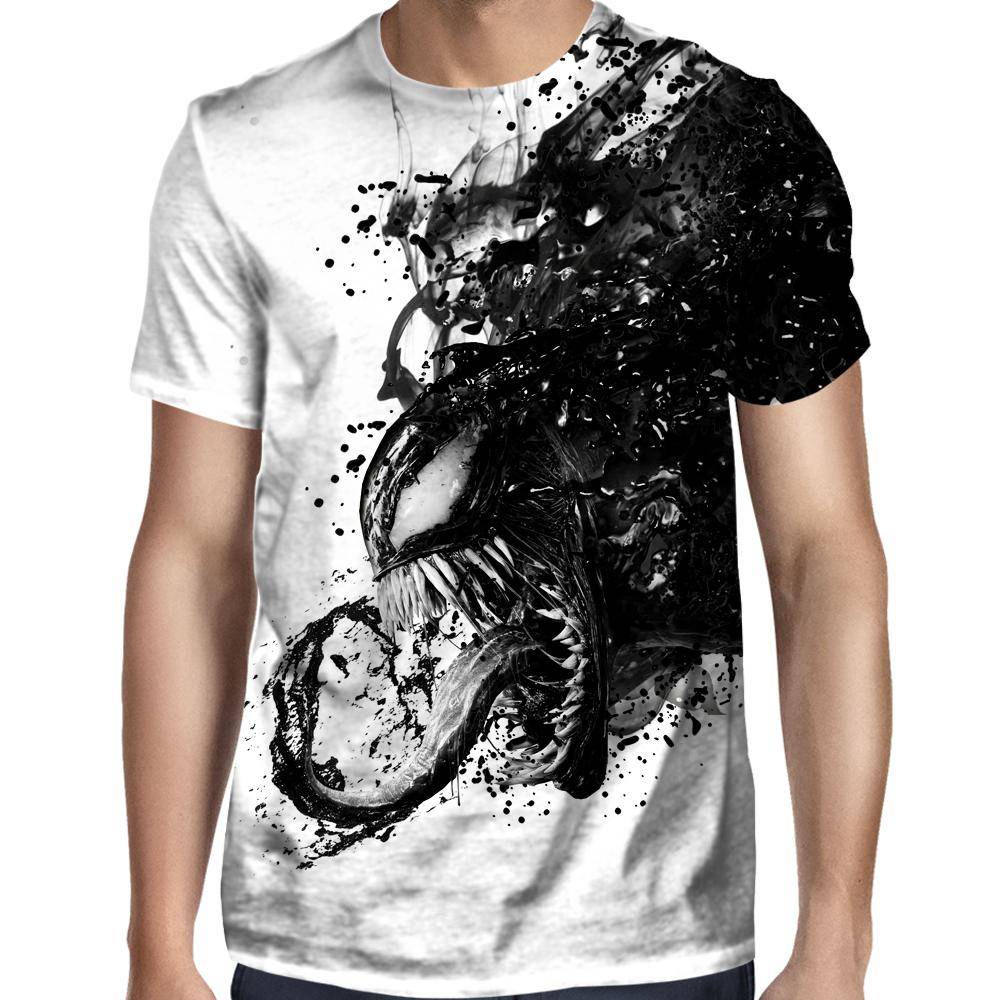 Venom BW T Shirt 2XL White