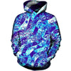 Abstract Blue Waves Womens Hoodie