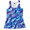 Abstract Blue Waves Racerback
