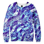 Abstract Blue Waves Womens Sweatshirt