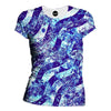 Abstract Blue Waves Womens T-Shirt