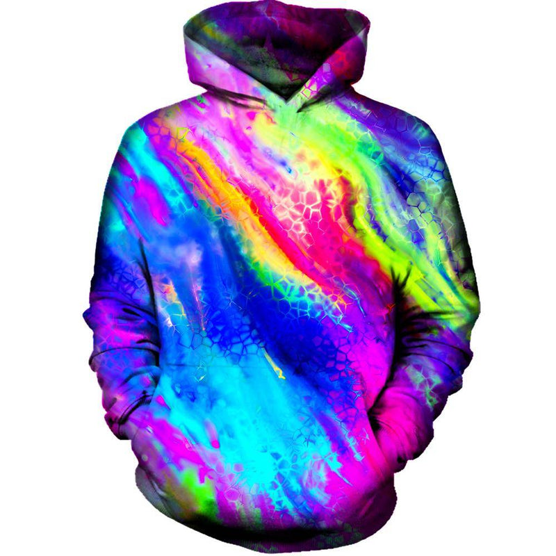 Colored Cracks Womens Hoodie