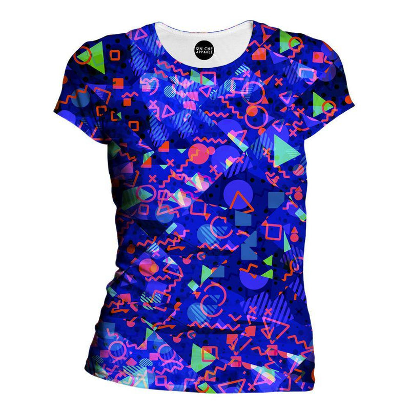 Blue Shapes Womens T-Shirt