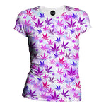 Colorful Weed Womens T-Shirt