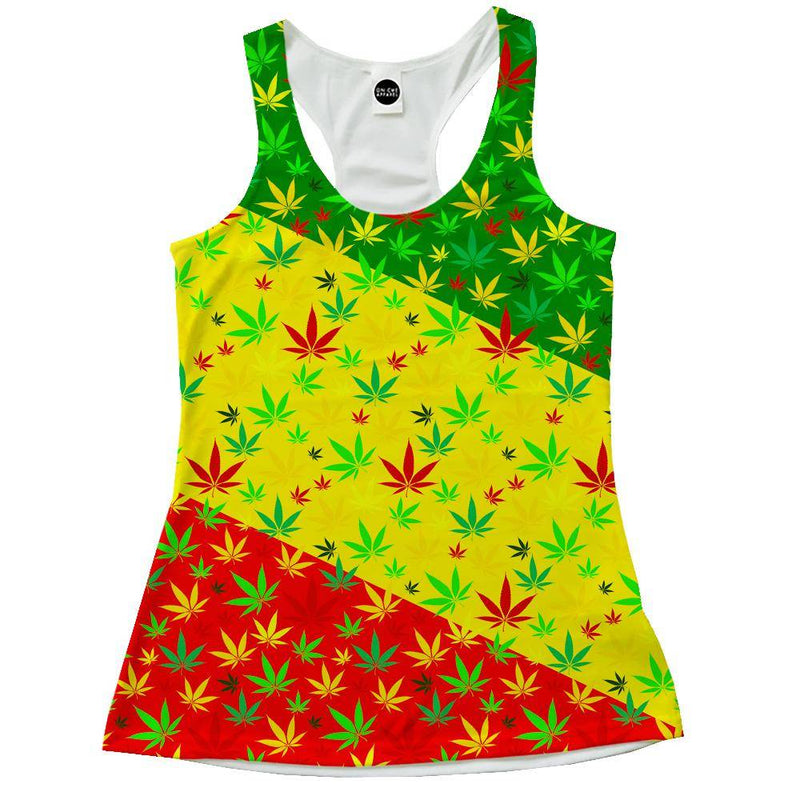 Rasta Weed Racerback