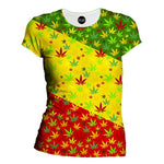 Rasta Weed Womens T-Shirt