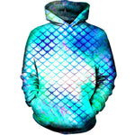 Teal Dragon Scales Hoodie