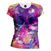 Glitch Skull Womens T-Shirt