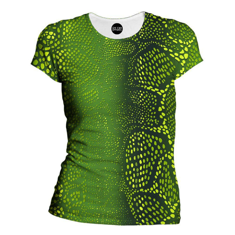 Many Dots Green Womens T-Shirt