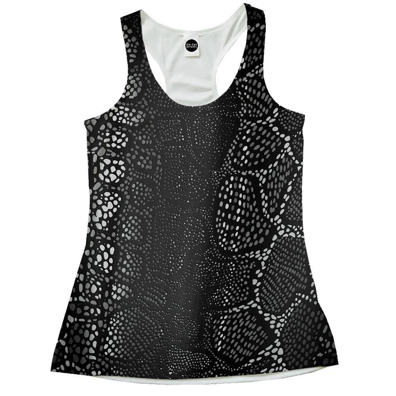 Many Dots Black Racerback