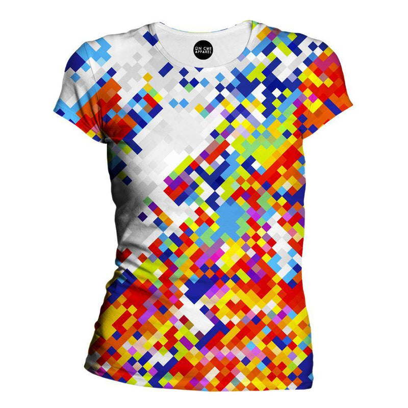 Slanted Pixels Womens T-Shirt
