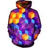 Cubed Purple Womens Hoodie