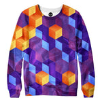 Cubed Purple Womens Sweatshirt