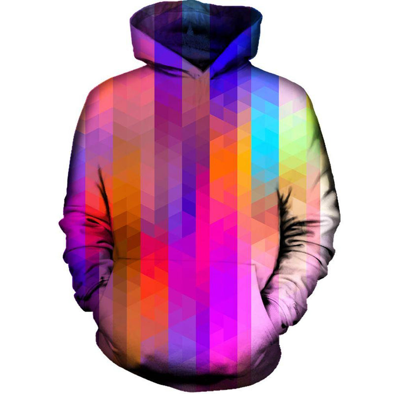 Triangle Pixels Womens Hoodie