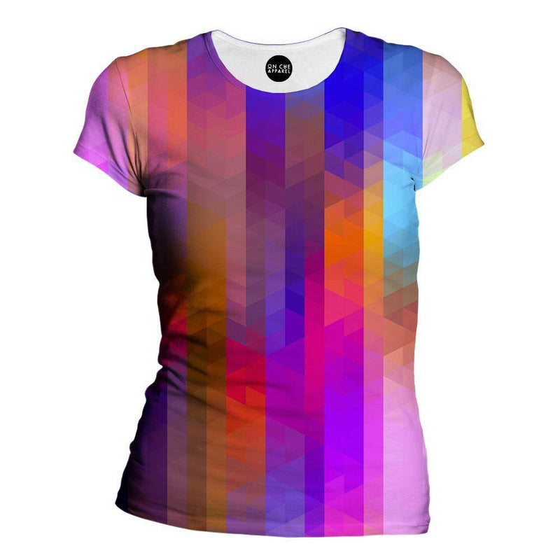 Triangle Pixels Womens T-Shirt