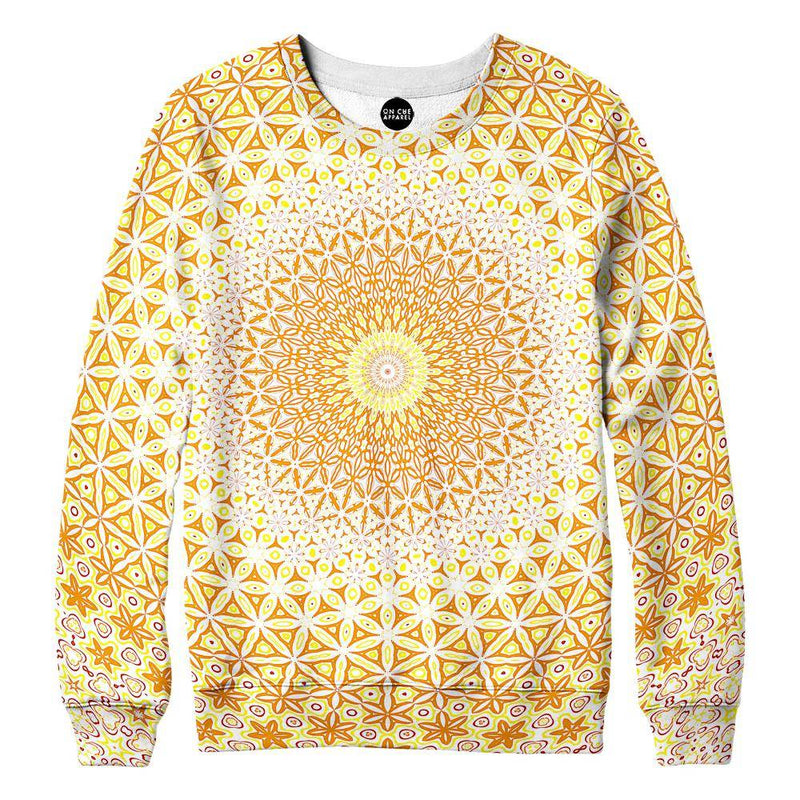 Abstract Flower Yellow Womens Sweatshirt