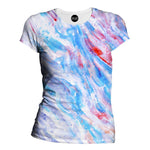 Light Blue Swerves Womens T-Shirt