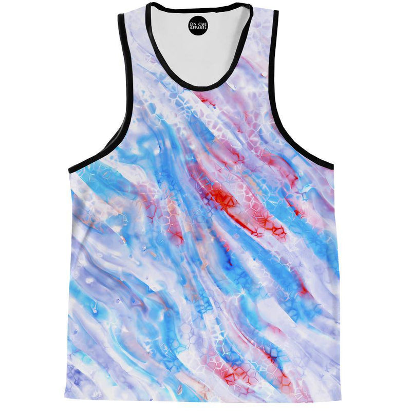 Light Blue Swerves Tank Top