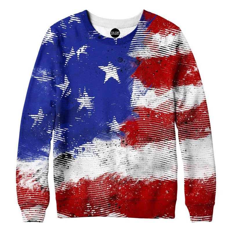 American Flag Lines Womens Sweatshirt