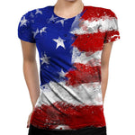 American Flag Womens T-Shirt
