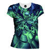 Green Fractal Womens T-Shirt