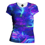 Blue Swirls Womens T-Shirt