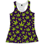 Marijuana Leaves Racerback