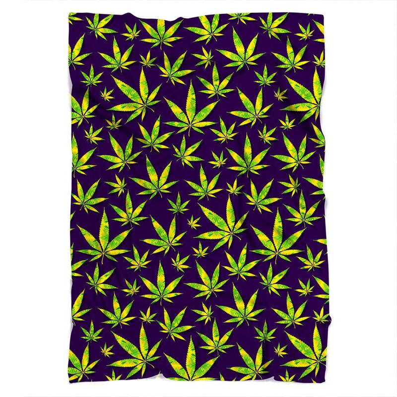 Marijuana Leaves Blanket