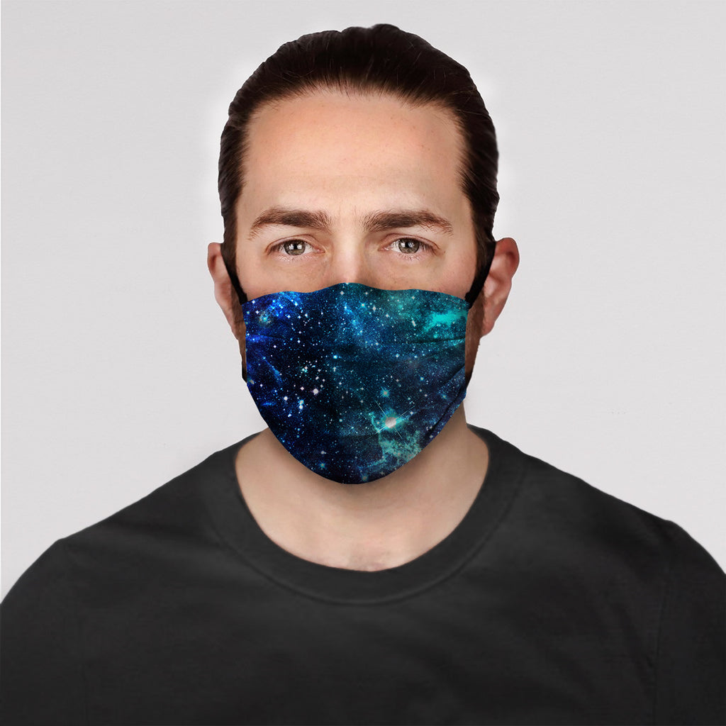 Blue Galaxy Face Mask
