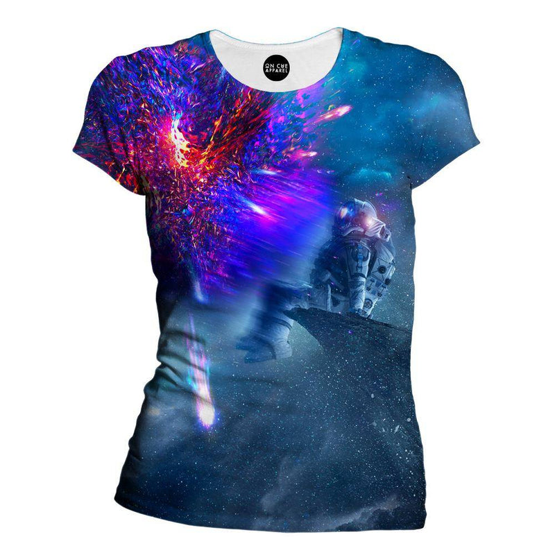 Astronaut Galaxy Womens T-Shirt