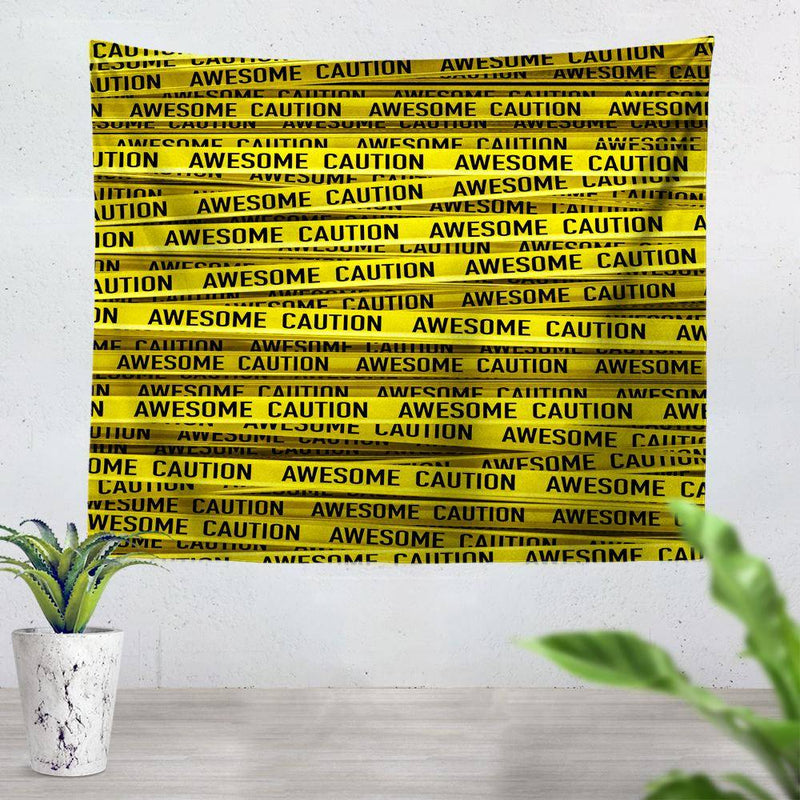 Caution Tapestry