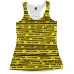 Awesome Caution Racerback