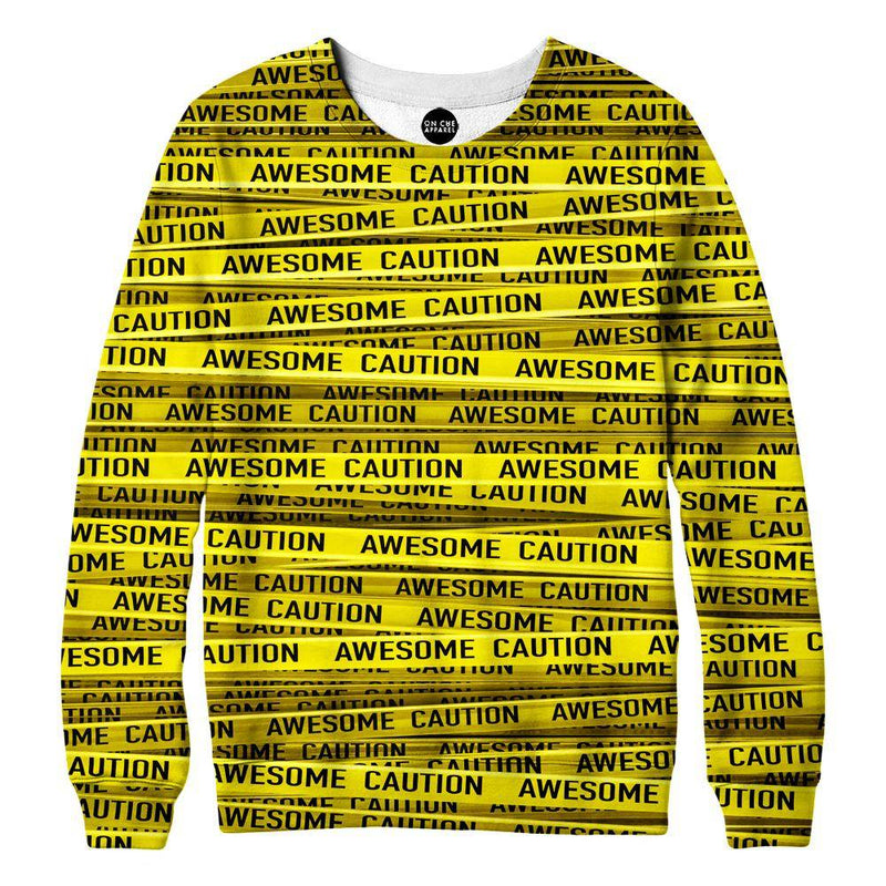 Awesome Caution Womens Sweatshirt