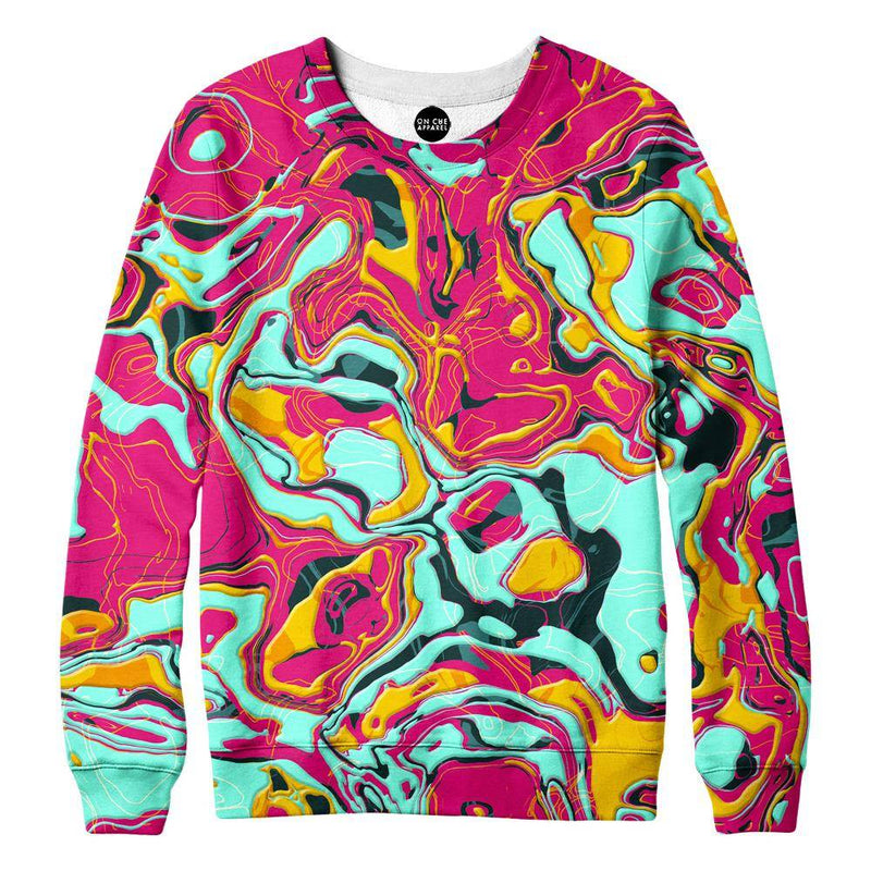 Teal Liquid Womens Sweatshirt