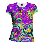 Purple Liquid Womens T-Shirt
