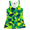Triangles In Green Shades Racerback