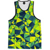 Triangles In Green Shades Tank Top