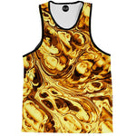 Gold Abstract Painting Tank Top