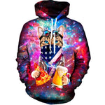USA Rave Cat Womens Hoodie
