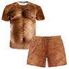 Hairy Chest T-Shirt and Shorts Rave Outfit