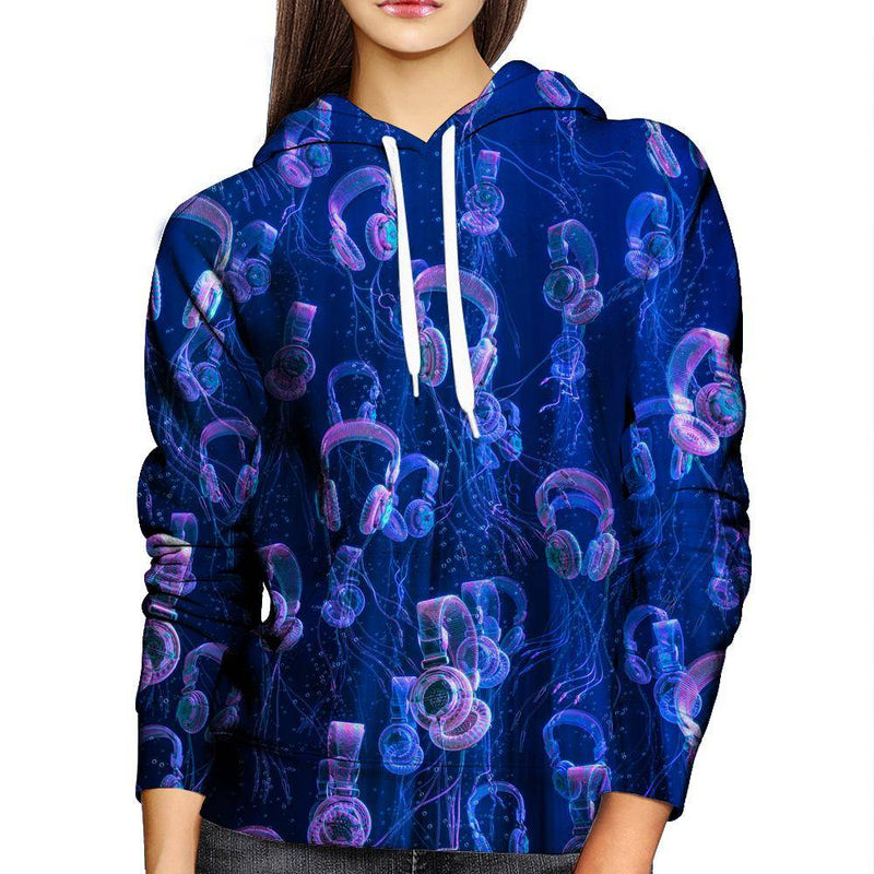 Headphone Womens Hoodie