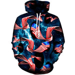 Galactic Flag Womens Hoodie