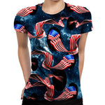 Galactic Flag Womens T-Shirt