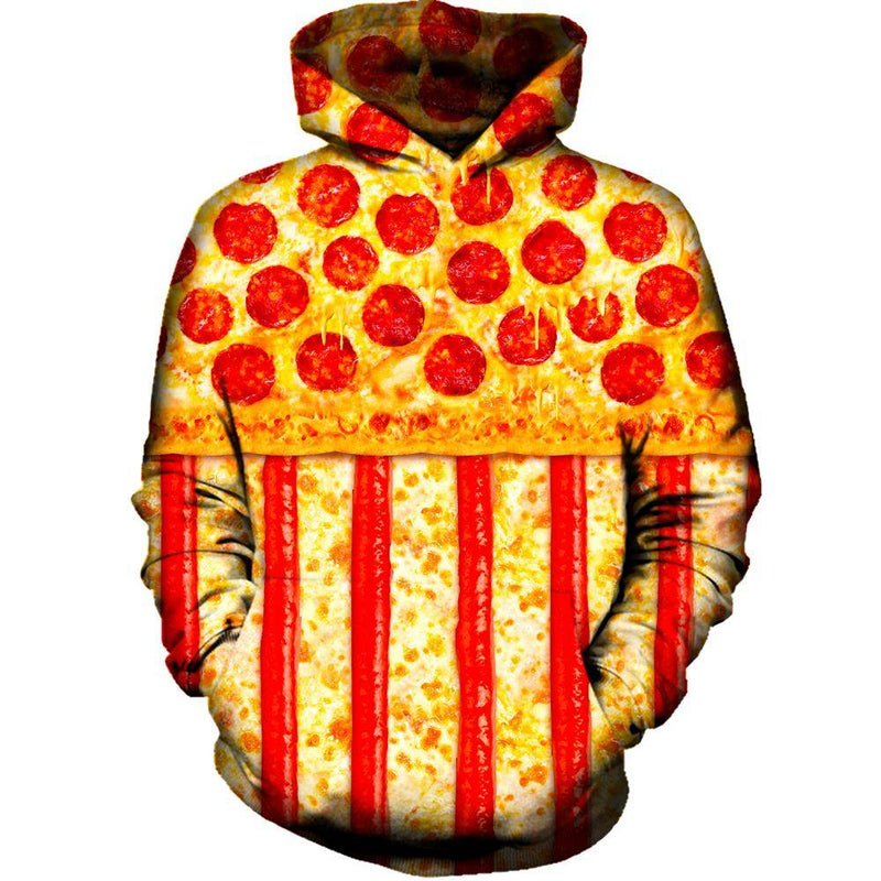 United States Pizza Womens Hoodie