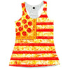 United States Flag Pizza Racerback