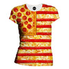 United States Flag Pizza Womens T-Shirt