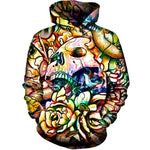Floral Skull Hoodie