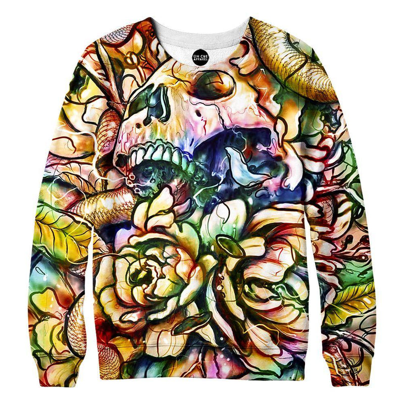 Floral Skull Womens Sweatshirt