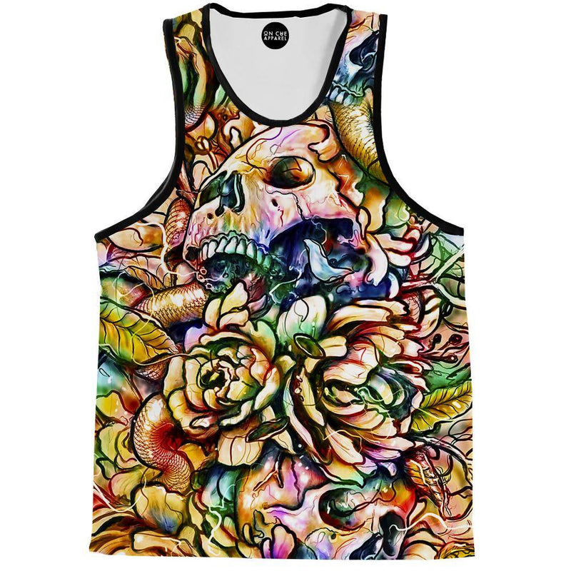 Floral Skull Tank Top