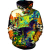 Floral Skull Green Womens Hoodie